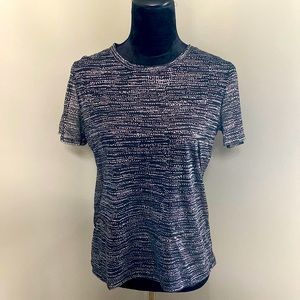 Victoria’s Secret mesh/stretch top. Silver and black. Tags still on